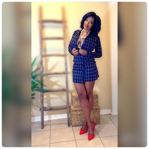 Sexy Black Blazer Mini Dress SZ S